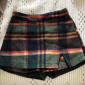 Plaid Mini Skort